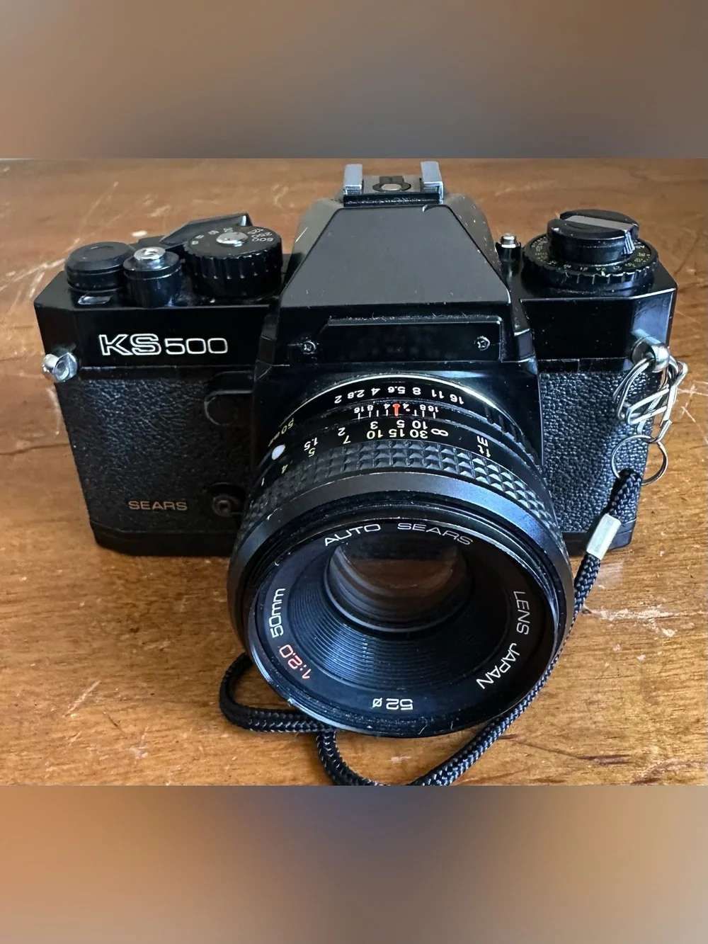 Vintage Ricoh Sears KS500 35mm SLR Film Camera w/50mm Lens Japan